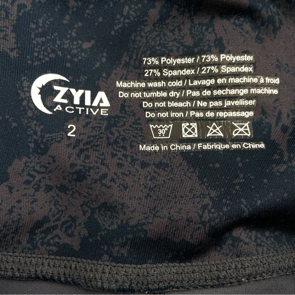 ZYIA Active Cropped Leggings‎ Pockets Blue Size 2 - Picture 5 of 5